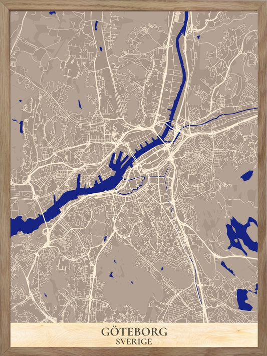 Personlig stadstavla / Custom Wooden City Map