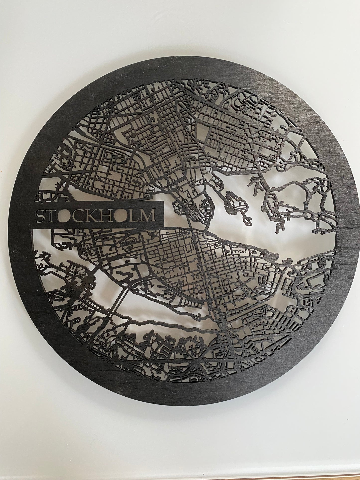 Enlagers rund karta Stockholm 30cm