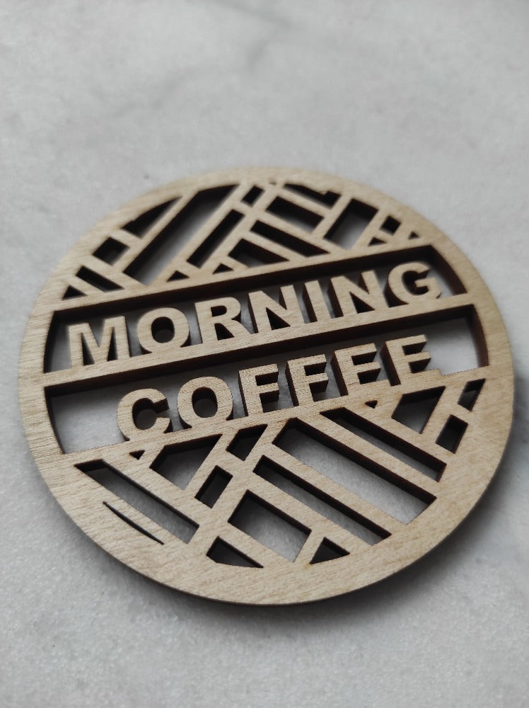 Wooden coaster with personal text