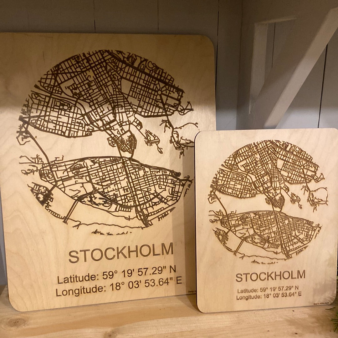 Engraved city map